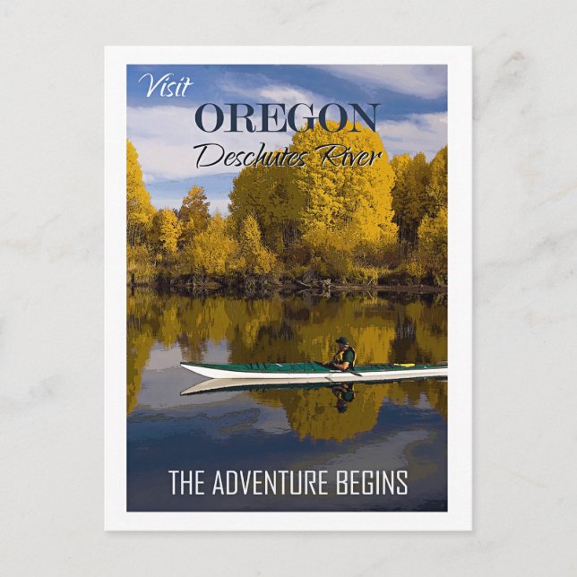 Carte Postale Visitez l'Oregon, Deschutes River, (Devant)
