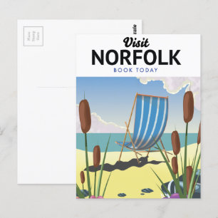 Carte Postale Visitez Norfolk Bookez aujourd'hui affiche de voya