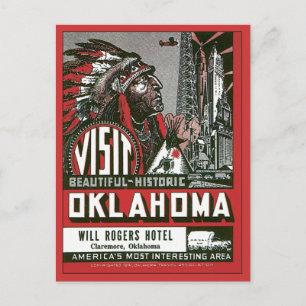 Carte Postale Visitez Oklahoma OK USA Vintage