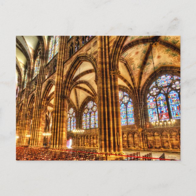 Carte Postale Vitraux de la cathédrale de Strasbourg (Devant)