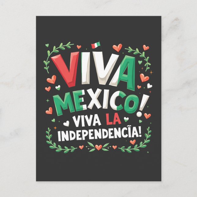 Carte Postale Viva Mexico Viva la Independencia (Devant)