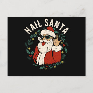 Carte Postale Vive la Caravane de Noël du Père Noël Rock Métal
