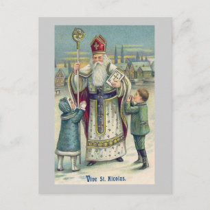 Carte Postale "Vive St. Nicolas" Vintage Français