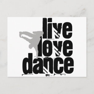 Carte Postale Vivre, Amour, Danse