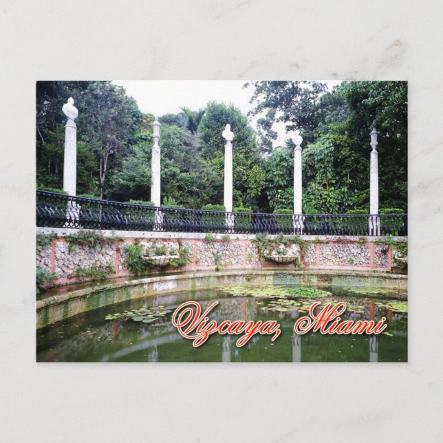 Carte Postale Vizcaya Museum and Gardens, Miami, Floride (Devant)