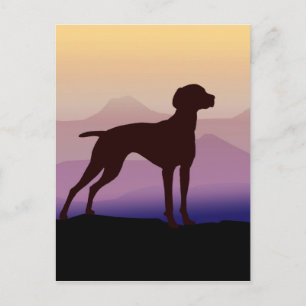 Carte Postale Vizsla Montagne Violette
