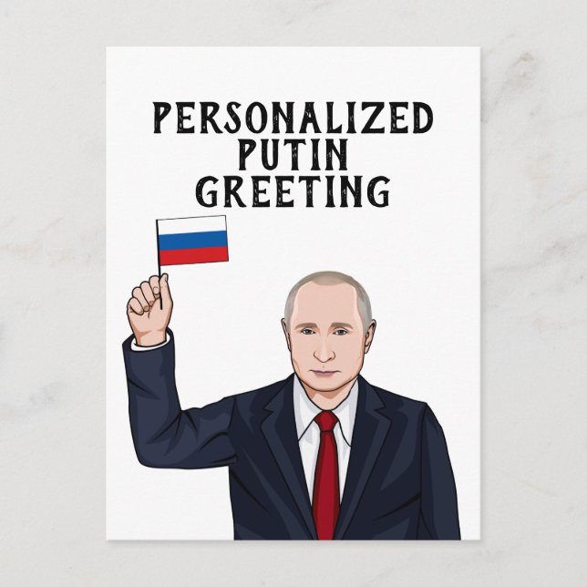 CARTE POSTALE VLADIMIR POUTINE PERSONNALISÉ (Devant)