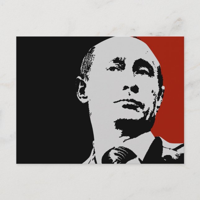 Carte Postale Vladimir Poutine rouge (Devant)