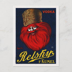 Carte Postale Vodka Relskys France 1911 Poster vintage