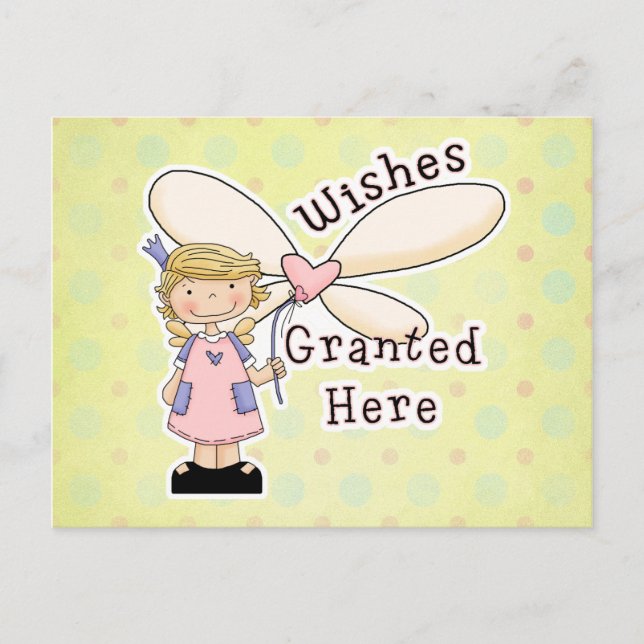 Carte Postale Voeux Accordés Fairy Godmère (Devant)