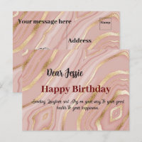 Carte postale voeux anniversaire