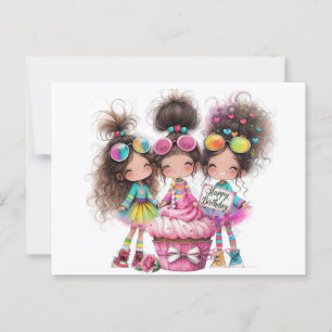 Carte Postale Vœux d'anniversaire