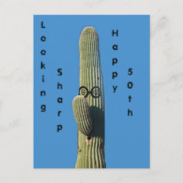 Carte Postale Vœux d'anniversaire drôles Cactus Humour