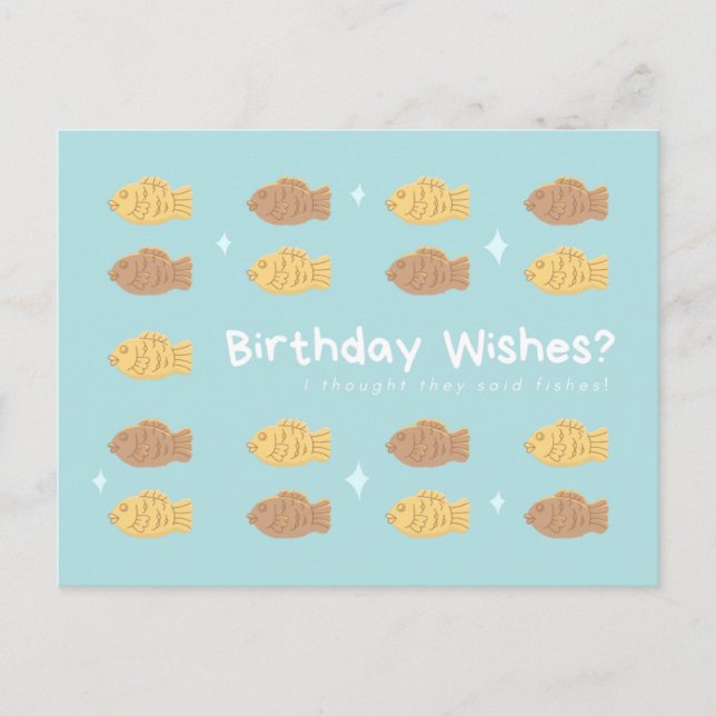 Carte Postale Vœux d'anniversaire drôles ? Je pensais qu'ils dis (Devant)