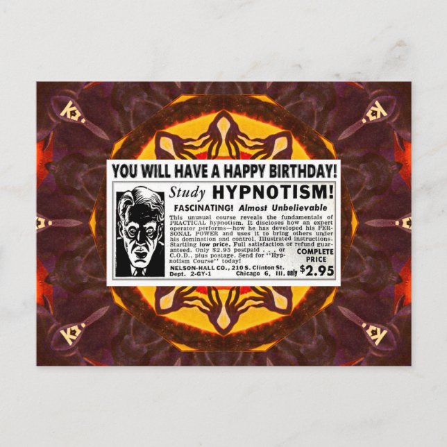 CARTE POSTALE VOEUX D'ANNIVERSAIRE RÉTRO JOYEUX  (Devant)