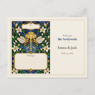 Carte Postale Vœux de livre d'or de mariage d'abeille