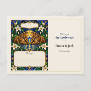 Carte Postale Vœux de livre d'or de mariage d'ours