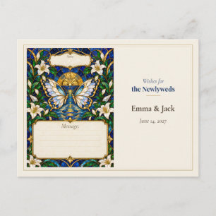 Carte Postale Vœux de livre d'or de mariage Papillon