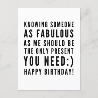 Carte Postale Vœux drôles et sarcastiques d'anniversaire pour pe