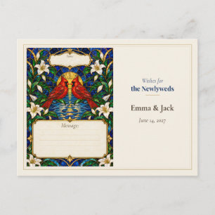 Carte Postale Vœux du livre d'or de mariage Cardinal