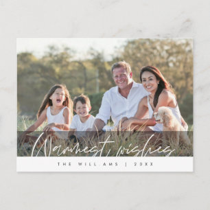 Carte Postale Voeux les plus chauds, Photos familiales Salutatio