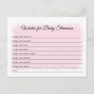 Carte Postale Voeux pour bébé, Baby shower d'hiver, toute couleu