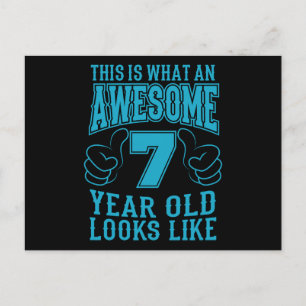 Carte Postale VOICI CE QUI EST UN ÉTONNANT 7ème anniversaire de 