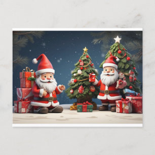 Carte Postale voici le design de Joyeux Noël et des Fêtes heureu