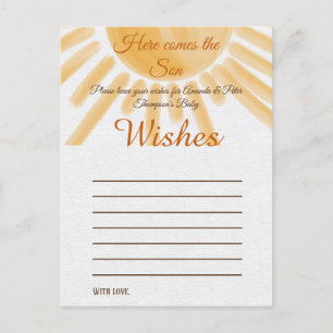 Carte Postale Voici Sunshine Baby shower Bébé Voeux Jeu