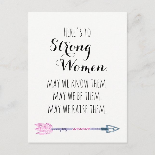 Carte Postale Voici une citation tribale de femme forte sur une  (Devant)