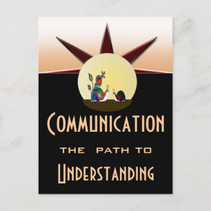 Carte Postale Voie de communication vers la compréhension