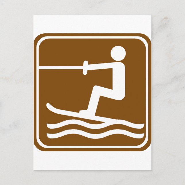 Carte Postale Voie de ski nautique (Devant)