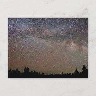 Carte Postale Voie Lactée et étoiles, Ciel nocturne sur les pins