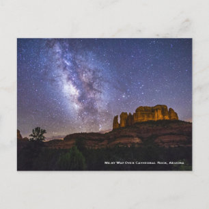 Carte Postale Voie Lactée Galaxie sur le Rocher de la Cathédrale