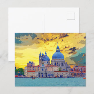 Carte Postale Voie navigable de l'église de la Basilique de Veni