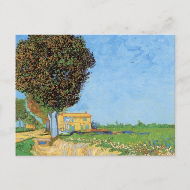 Carte Postale Voie près d'Arles par Vincent van Gogh (Devant)