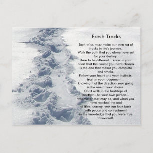 Carte Postale Voies fraîches de cadeaux inspirés