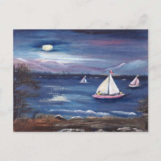 Carte Postale Voile Moon (Devant)