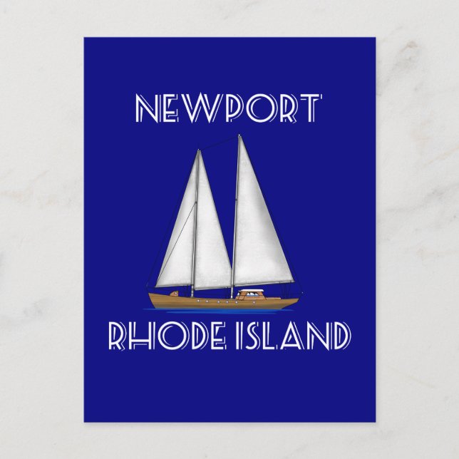 Carte Postale Voile Newport Rhode Island (Devant)