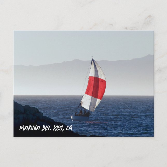 Carte Postale Voilier - Marina Del Rey, CA (Devant)