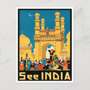 Carte Postale Voir Inde vintage travel