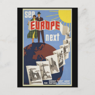 Carte Postale Voir l'Europe suivante