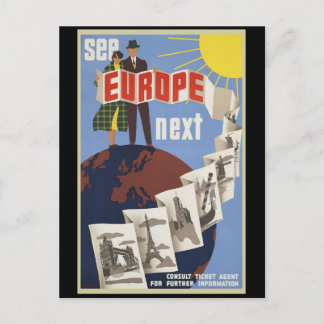 Carte Postale Voir l'Europe suivante