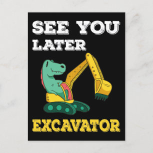 Carte Postale Voir Plus Tard Excavateur I - Toddler Garçons Enfa