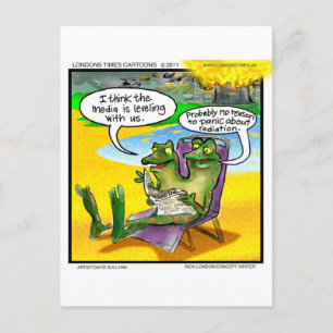 Carte Postale Voisins nucléaires (grenouilles jumelles) Drôle ca