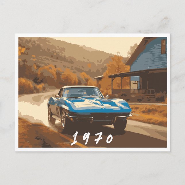 Carte Postale Voiture 1970 (Devant)