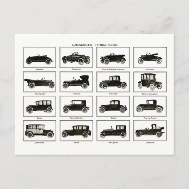 Carte Postale Voiture ancienne et classique (auto rétro) : Voitu (Devant)