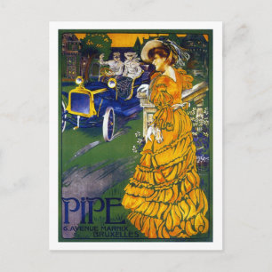 Carte Postale Voiture belge des années 1900 vintage Poster du tu