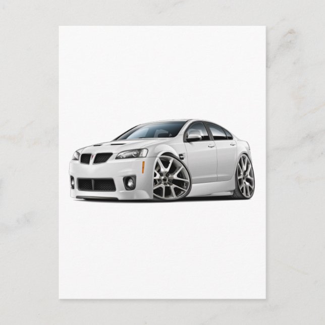 Carte Postale Voiture blanche Pontiac G8 GXP (Devant)