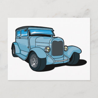 Carte Postale Voiture bleue
